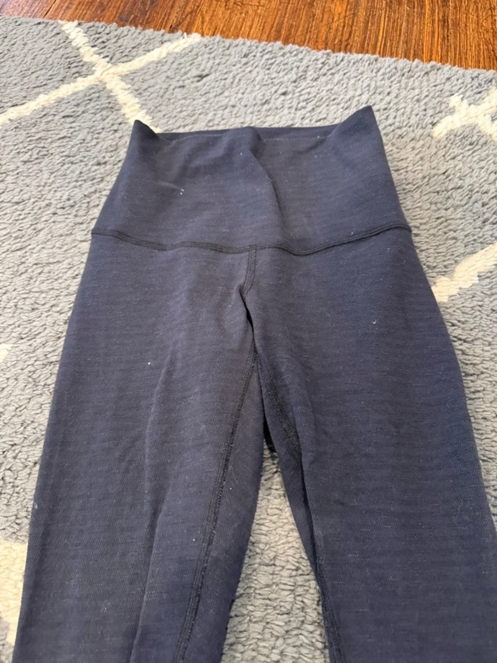 Lululemon High Waisted Heathered Deep Coal Leggings